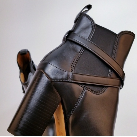 NWT ~ COACH ~ JACKSON - BLACK - CHUNKY BLOCK HEEL - ANKLE - BOOTS - BOOTS - 8.5 - Picture 3 of 7